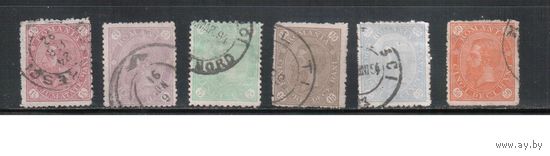 Румыния-1890, (Мих.83-89) гаш. , Стандарт, Король Карл I, 6 марок