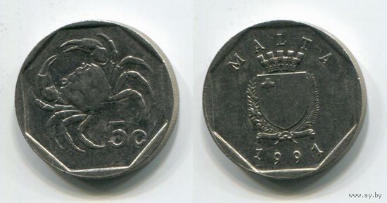 Мальта. 5 центов (1991)