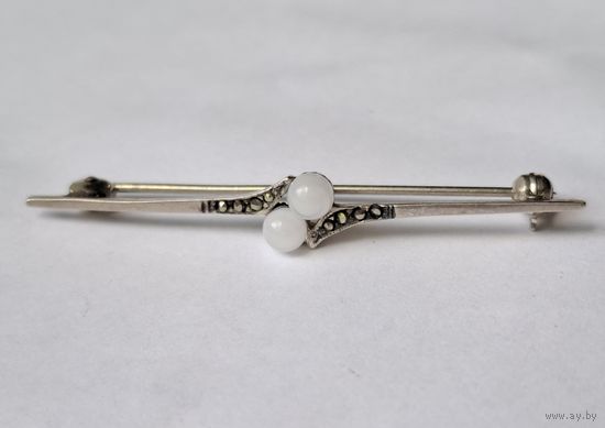 Брошь серебро 835 проба, 50-е годы, Германия