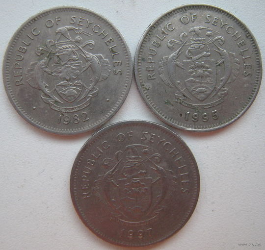 Сейшельские острова 1 рупия 1982, 1995, 1997 гг. Цена за 1 шт.