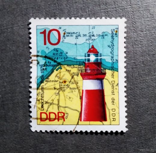 Марка ГДР 1974 год Маяк
