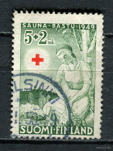 Финляндия - 1949 - Красный крест 5М+2М - [Mi.361] - 1 марка. Гашеная.  (Лот 46Gs)-T41P16