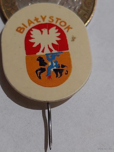 Значок " Города Белосток пластик "