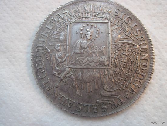 Австрия Зальцбург Сигизмунд III граф фон Шраттенбах (1753-1771 гг) великолепный по состоянию с пруф деталями конвеншионсталер 1758 года