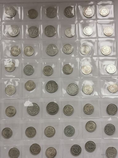 25 пенни 1916 и 1917 гг. и 50 Пенни 1890,1892,1908,1911 г. С рубля! Всего 48 шт.