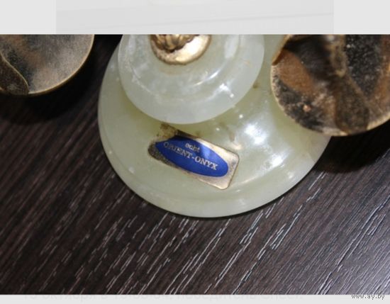 Металлические весы, основание из оникса, Германия.