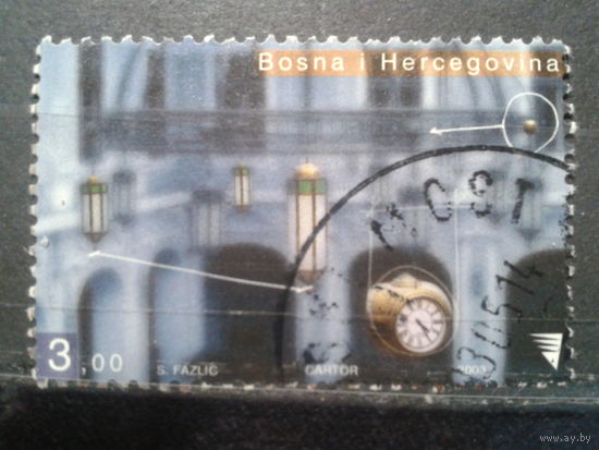 Босния и Герцеговина, 2003. Главпочтамт Сарвево (1913 г.). Марка из блока. Mi-3.6 евро гаш.