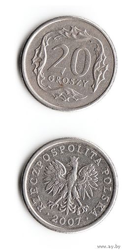 20 грошей Польша 2007 года