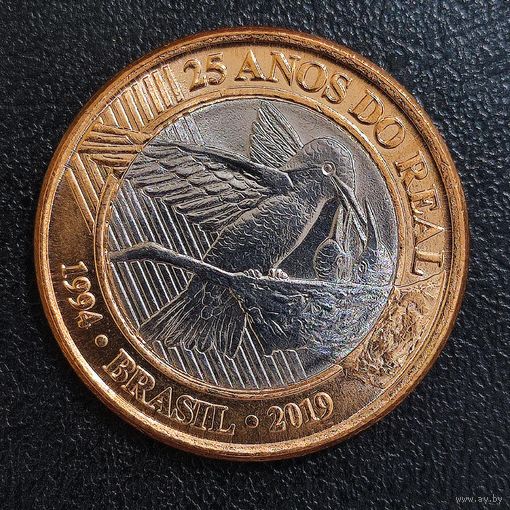 Бразилия 1 реал 2019 г. 25 лет введения реала