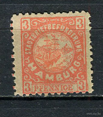 Германия - Гамбург (Hammonia) - Местные марки - 1889 - Корабль 3Pf - [Mi.43A] - 1 марка. Чистая без клея.  (Лот 87Df)
