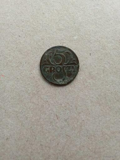 Польша 5 грошей 1928 г. (*). Не плохие!!!