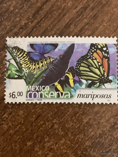 Мексика. Бабочки. Mariposas. Марка из серии
