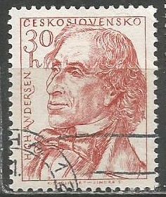 Чехословакия. Х.К.Андерсен. Датский писатель. 1955г. Mi#941.