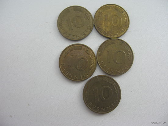 ФРГ 10 пфеннигов  1992  G . J . F . D .А