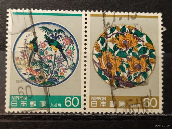 Япония, 1984. Фарфоровые тарелки, сцепка