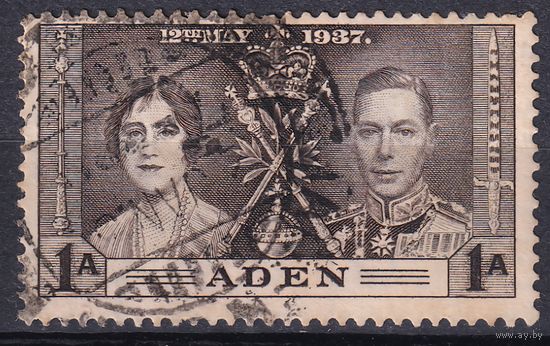 29a.BrKS. Великобритания. Колонии.  Аден. Коронация Георга VI и Елизаветы. 1937 г. 1a. Mi.#13.