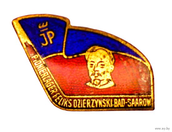 ГДР. Памятный значок участника пионерского лагеря имени Ф. Э. Дзержинского, располагавшегося в Бад-Зарове