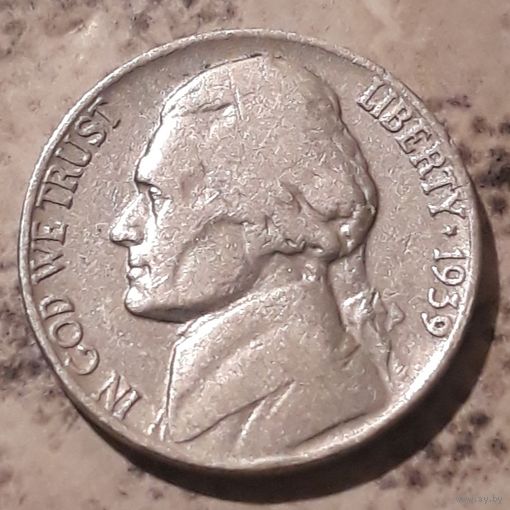 5 центов  1939 США  МД Филадельфия