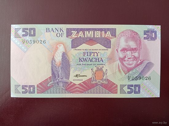 Замбия 50 квача 1986 UNC