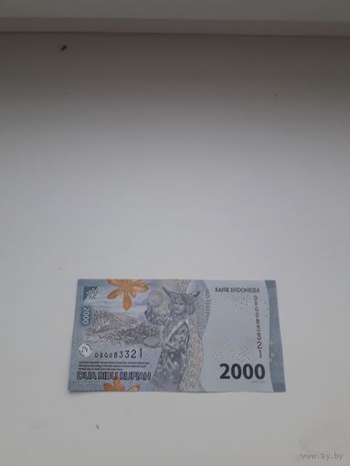 ИНДОНЕЗИЯ 2000 руппи 2022 год