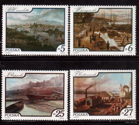 Польша-1984, (Мих.2921-2924) **,   Искусство, Живопись,