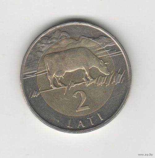 2 лата 1999 Латвия Лот 8504