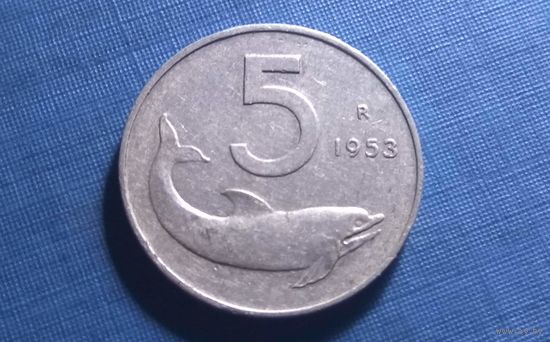 5 лир 1953. Италия.