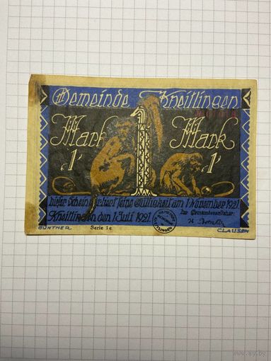 1 марка (нотгельды) г. Германия.-2012