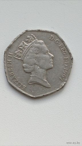 Британия. 50 пенсов 1997 года.
