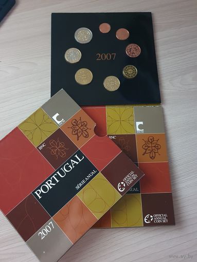 Португалия 2007 год. 1, 2, 5, 10, 20, 50 евроцентов, 1, 2 евро