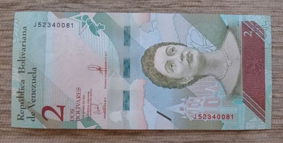 Werty71 Венесуэла 2 боливара 2018 UNC банкнота