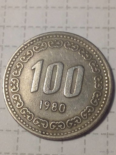 100 вон Южная Корея 1980 год