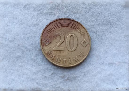 Werty71 Латвия 20 сантимов 1992