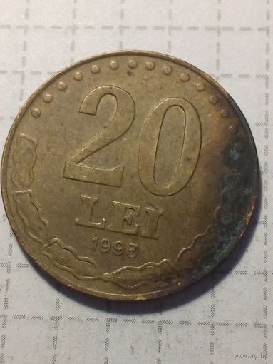 20 лей Румыния 1993 год