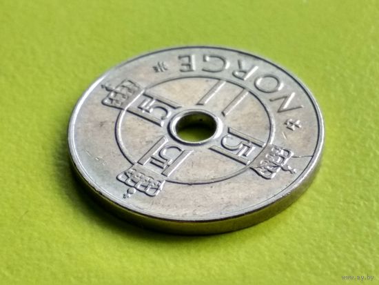 Норвегия. 1 крона 2000. Брак, раскол. Торг.