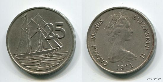 Каймановы острова. 25 центов (1972)