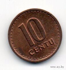 10 центов 1991 Литва