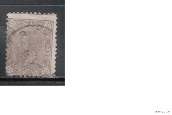 Румыния-1890, (Мих.87) гаш. , Стандарт, Король Карл I, смещение рис.