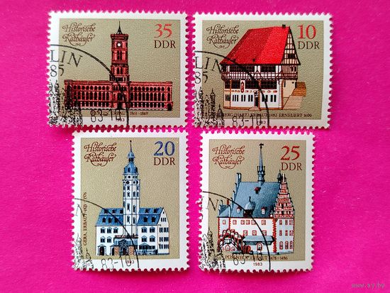 ГДР. Архитектура. ( 4 марки ) 1983 года. 9-6.
