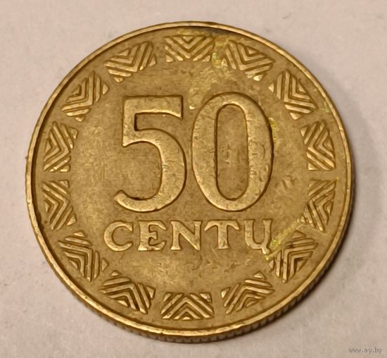 Литва. 50 центов 2000 года.