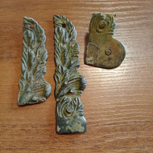 Винтажные накладки декоративные старинные мебельные 3 штуки