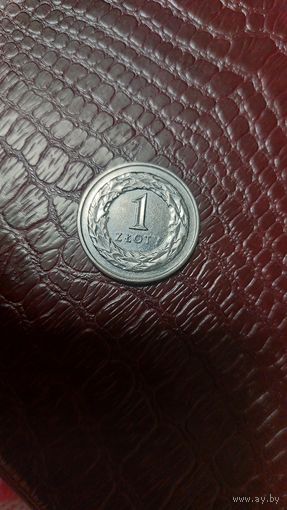 Монета 1 злотый 2019г. Польша. Хорошая!