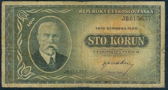 Чехословакия 100 крон 1945 год.