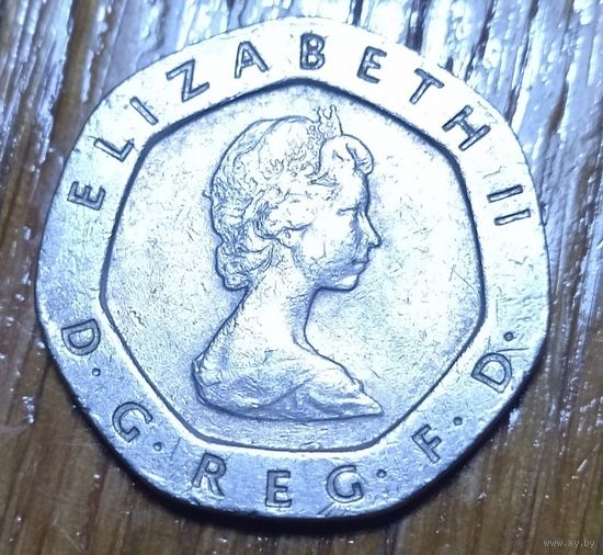 Великобритания, 20 пенсов 1982 года