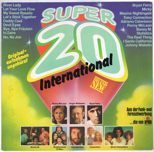 LP Super 20 International (Boney M., Carpenters, Bryan Ferry, The Stylistics, Adriano Celentano, Cat Stevens, Silver Convention, Brotherhood of Man, Captain & Tennille і іншыя)