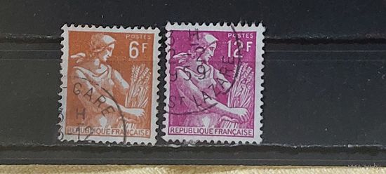 РАСПРОДАЖА ФРАНЦИЯ 1957г. Полная серия. Гаш.