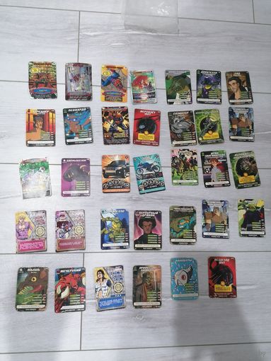 Карточки Черепашки, Человек паук, Гонки, торги с Рубля