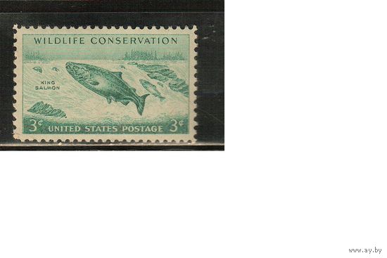 США-1956, (Мих.701) ** , Морская фауна, Рыбы (одиночка)