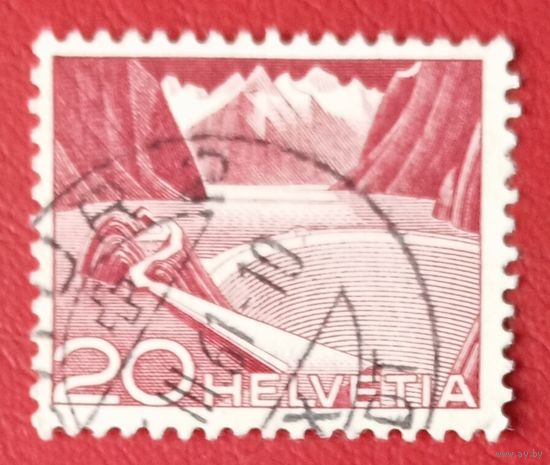 Швейцария, 1949 г., стандартый выпуск,озеро Гримзель