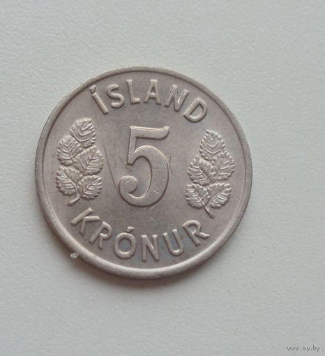 Исландия 5 крон 1977 год
